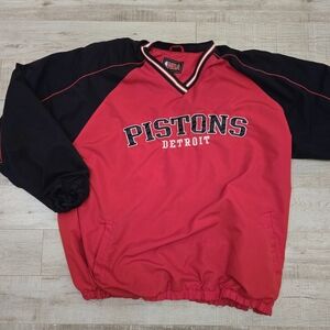 Vintage 90's NBA Detroit Pistons Pullover Windbreaker Jacket XXL